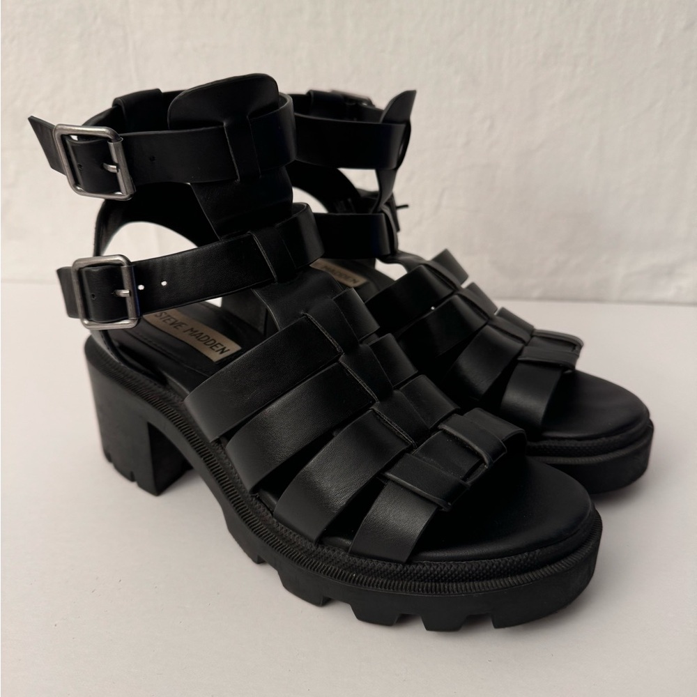 Black Steve Madden Strappy Heels